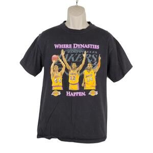 Los Angeles Lakers Shirt Medium Dynasties Magic Johnson Kobe Bryant Double Sided